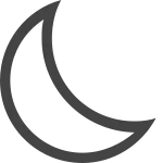 Moon O SVG Icon